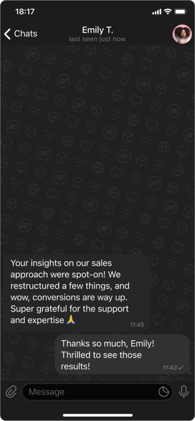 testimonial screen